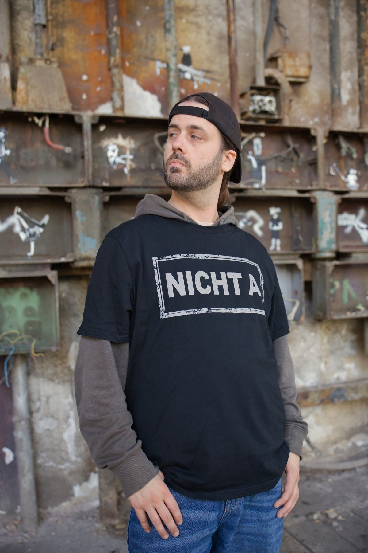 Nicht A - Stempel T-Shirt (grau)